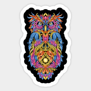 Owl tribal art Sticker